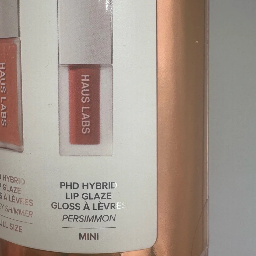 Haus Labs Lip Glaze Duo Honey Shimmer Full Size + Mini Set Rare